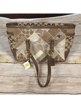 Coach gallery patchwork tote handbag